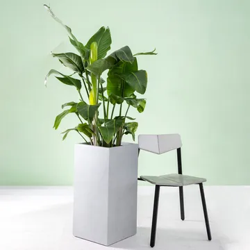 Fiberarmerad utekruka | Hög modell | 70cm | Ljusgrå - Ljusgrå - Trädgård & spabad - Trädgårdsskötsel - Odling - Planteringskärl & blomkruka - Stor blomkruka
