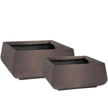 Fiberarmerade utekrukor | 2-pack | Mörkbrun - Mörkbrun - Trädgård & spabad - Trädgårdsskötsel - Odling - Planteringskärl & blomkruka - Stor blomkruka