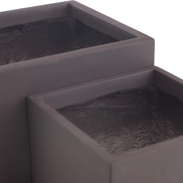 Fiberarmerade utekrukor | Fyrkantiga | 2-pack | Mörkbrun - Trädgård & spabad - Trädgårdsskötsel - Odling - Planteringskärl & blomkruka - Stor blomkruka