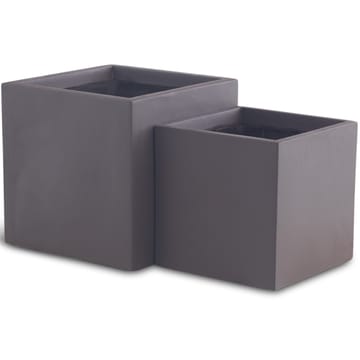 Fiberarmerade utekrukor | Fyrkantiga | 2-pack | Mörkbrun - Trädgård & spabad - Trädgårdsskötsel - Odling - Planteringskärl & blomkruka - Stor blomkruka