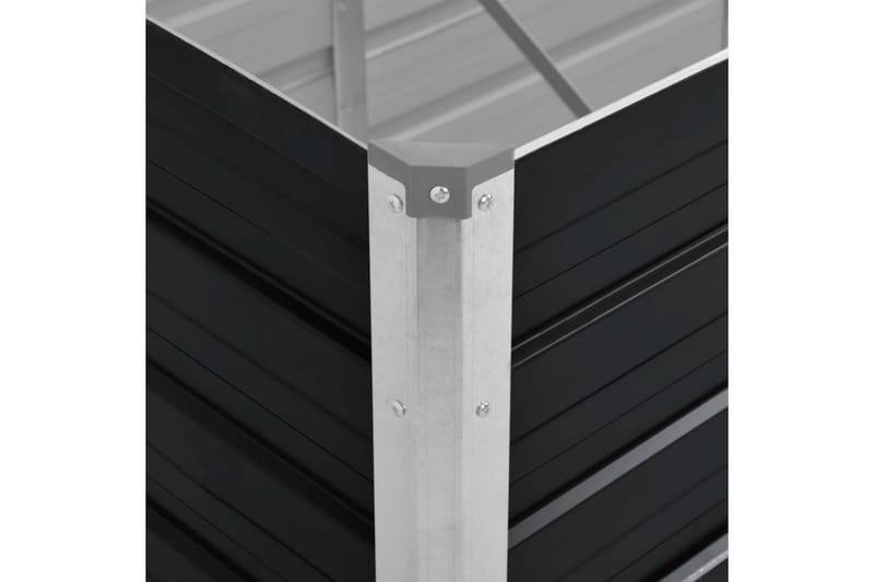 Odlingslåda upphöjd antracit 240x80x77 cm galvaniserat stål - Grå - Blomlåda - Utomhuskrukor