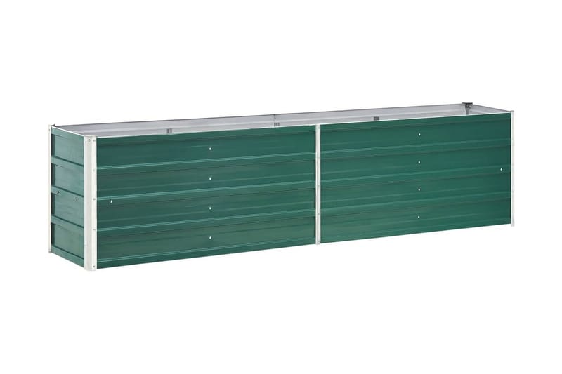Odlingslåda upphöjd galvaniserat stål 240x40x45 cm grön - Grön - Utomhuskrukor - Blomlåda