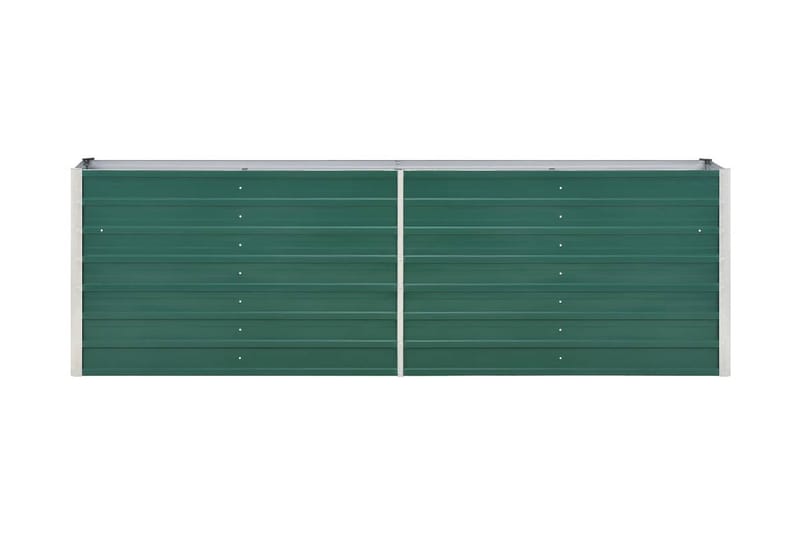 Odlingslåda upphöjd galvaniserat stål 240x40x77 cm grön - Grön - Blomlåda - Utomhuskrukor