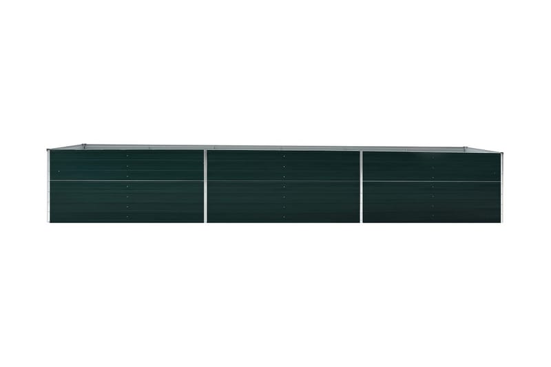 Odlingslåda upphöjd galvaniserat stål 480x80x77 cm grön - Grön - Blomlåda - Utomhuskrukor