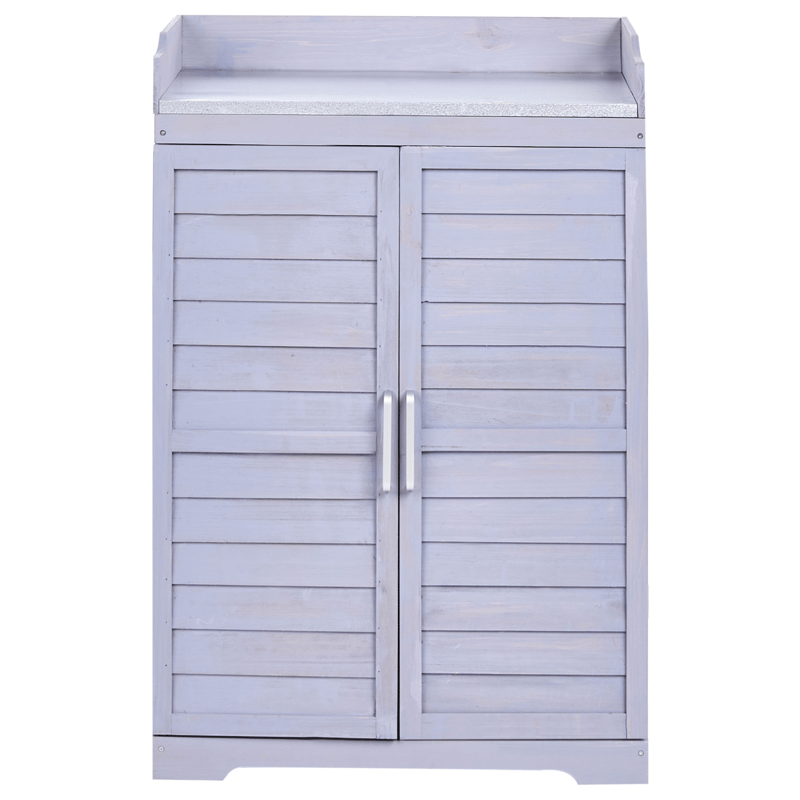 Planteringsbänk Tereville Granträ 45x67 cm - Grå/Vit - Trädgård & spabad - Trädgårdsskötsel - Odling - Planteringskärl & blomkruka - Odlingsbänk