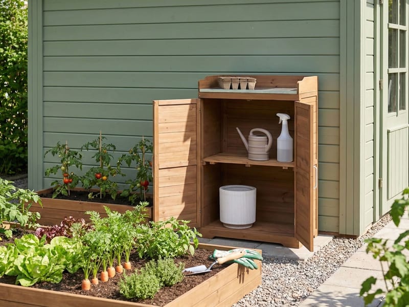 Planteringsbänk Tereville Granträ 67 cm - Brun - Trädgård & spabad - Trädgårdsskötsel - Odling - Planteringskärl & blomkruka - Odlingsbänk