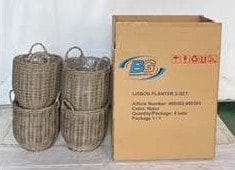 Planteringskorg EGG planteringskorgar 4 stycken 2-set - grå - Trädgård & spabad - Trädgårdsskötsel - Odling - Planteringskärl & blomkruka - Blomlåda