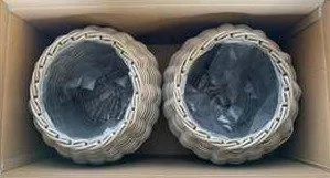 Planteringskorg LEMMER runda planteringskorgar 2-pack - grå - Trädgård & spabad - Trädgårdsskötsel - Odling - Planteringskärl & blomkruka - Blomlåda