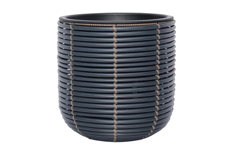 Wicker Blomkruka D27xH28 cm Svart - Trädgård & spabad - Trädgårdsskötsel - Odling - Planteringskärl & blomkruka - Stor blomkruka