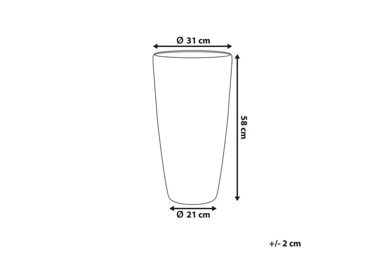 Trädgårdskruka Abdera Beige, 31x31x58 cm - Beige, 31x31x58 cm - Trädgård & spabad - Trädgårdsskötsel - Odling - Planteringskärl & blomkruka - Stor blomkruka