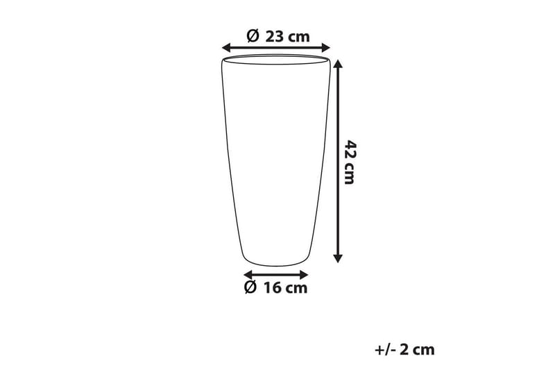 Trädgårdskruka Abdera Grå, 23x23x42 cm - Grå, 23x23x42 cm - Trädgård & spabad - Trädgårdsskötsel - Odling - Planteringskärl & blomkruka - Stor blomkruka