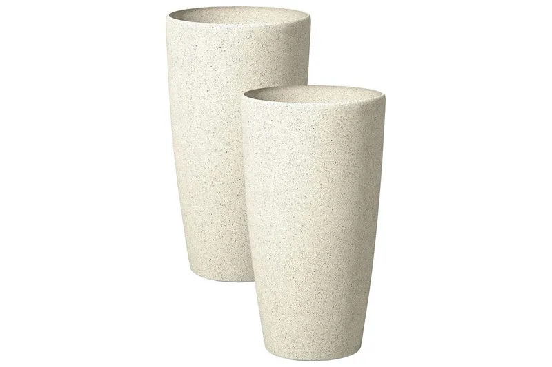 Trädgårdskruka Abdera set om 2 Beige, 31x31x58 cm, Beige, 31x31x58 cm