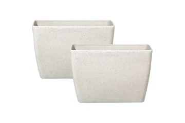 Trädgårdskruka Baris set om 2 Beige, 60x27x41 cm - Beige, 60x27x41 cm - Trädgård & spabad - Trädgårdsskötsel - Odling - Planteringskärl & blomkruka - Stor blomkruka