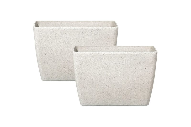 Trädgårdskruka Baris set om 2 Beige, 60x27x41 cm - Beige, 60x27x41 cm - Trädgård & spabad - Trädgårdsskötsel - Odling - Planteringskärl & blomkruka - Stor blomkruka