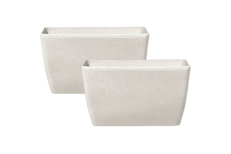 Trädgårdskruka Baris set om 2 Beige, 74x32x45 cm - Beige, 74x32x45 cm - Trädgård & spabad - Trädgårdsskötsel - Odling - Planteringskärl & blomkruka - Stor blomkruka