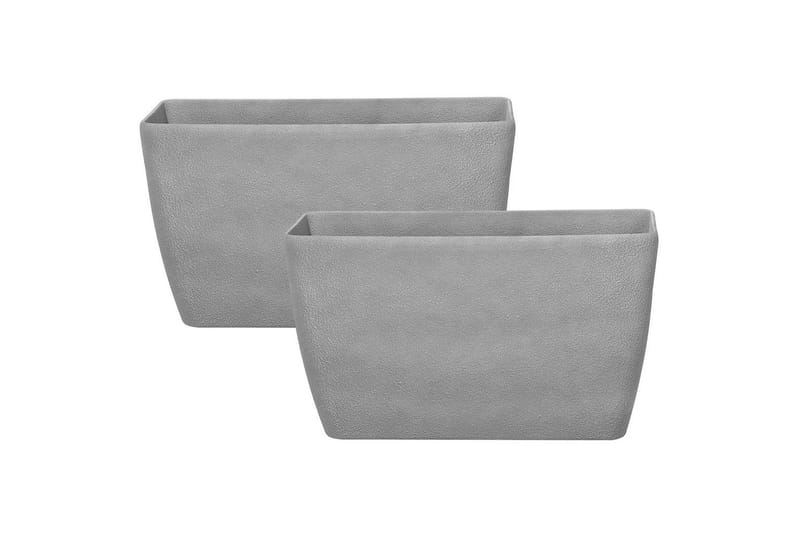 Trädgårdskruka Baris set om 2 Grå, 74x32x45 cm - Grå, 74x32x45 cm - Trädgård & spabad - Trädgårdsskötsel - Odling - Planteringskärl & blomkruka - Stor blomkruka
