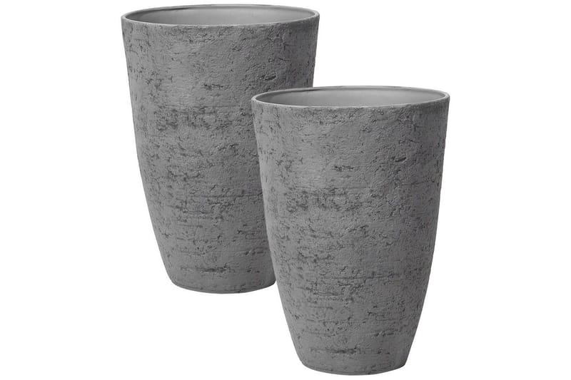 Trädgårdskruka Camia set om 2 Grå, 51x51x71 cm, Grå, 51x51x71 cm
