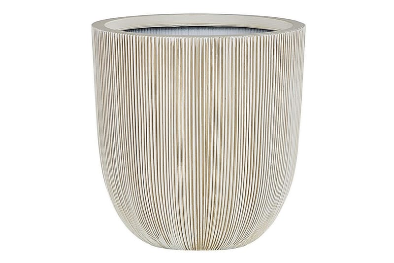 Trädgårdskruka Chios Vit/Beige, 31x31x33 cm - Vit/Beige, 31x31x33 cm - Trädgård & spabad - Trädgårdsskötsel - Odling - Planteringskärl & blomkruka - Stor blomkruka