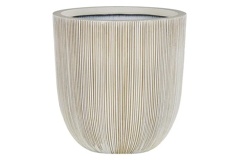 Trädgårdskruka Chios Vit/Beige, 37x37x38 cm, Vit/Beige, 37x37x38 cm