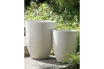 Trädgårdskruka Croton set om 2 Vit, 35x35x42 cm - Vit, 35x35x42 cm - Trädgård & spabad - Trädgårdsskötsel - Odling - Planteringskärl & blomkruka - Stor blomkruka
