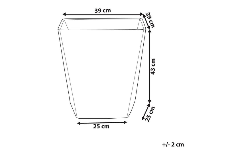 Trädgårdskruka Delos Grå, 39x39x43 cm - Grå, 39x39x43 cm - Trädgård & spabad - Trädgårdsskötsel - Odling - Planteringskärl & blomkruka - Stor blomkruka