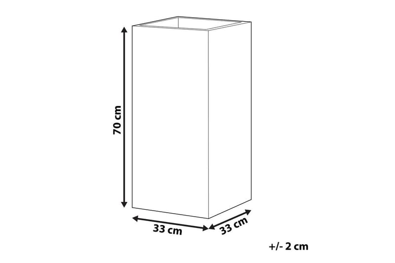 Trädgårdskruka Dion Beige, 33x33x70 cm - Beige, 33x33x70 cm - Trädgård & spabad - Trädgårdsskötsel - Odling - Planteringskärl & blomkruka - Stor blomkruka