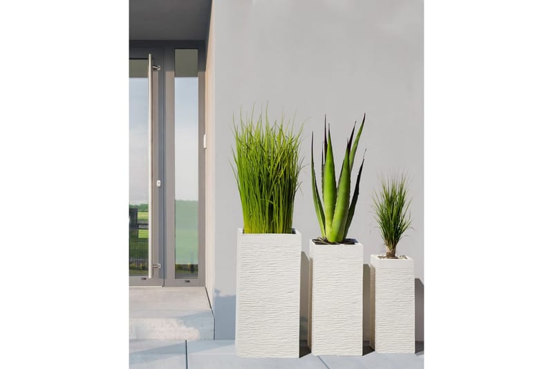 Trädgårdskruka Dion Beige, 40x40x77 cm - Beige, 40x40x77 cm - Trädgård & spabad - Trädgårdsskötsel - Odling - Planteringskärl & blomkruka - Stor blomkruka