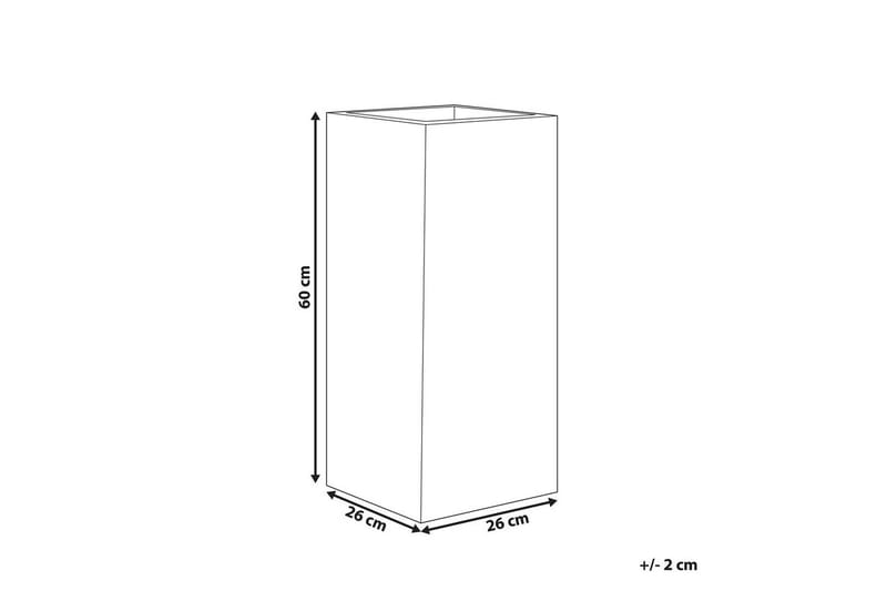 Trädgårdskruka Dion Grå, 26x26x60 cm - Grå, 26x26x60 cm - Trädgård & spabad - Trädgårdsskötsel - Odling - Planteringskärl & blomkruka - Stor blomkruka