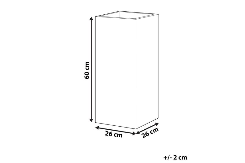 Trädgårdskruka Dion Grå, 26x26x61 cm - Grå, 26x26x61 cm - Trädgård & spabad - Trädgårdsskötsel - Odling - Planteringskärl & blomkruka - Stor blomkruka