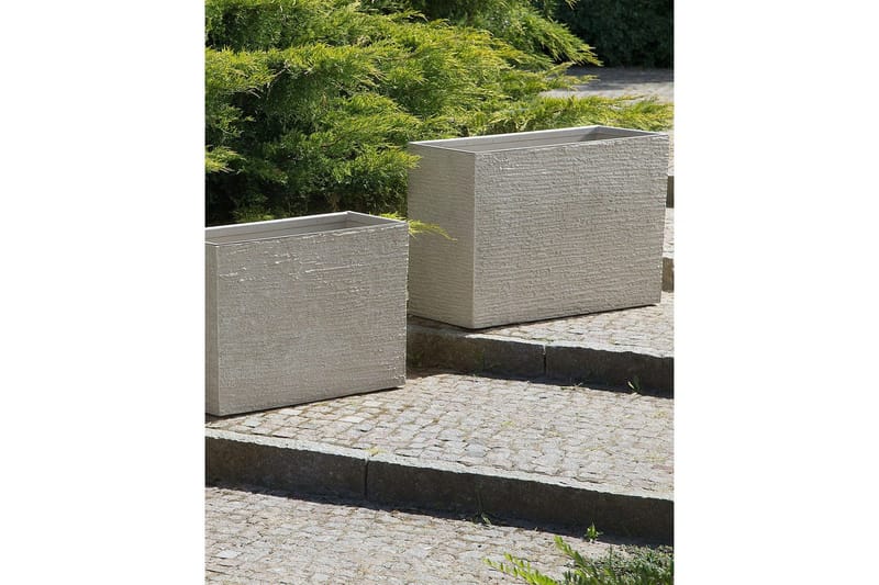 Trädgårdskruka Edessa Beige, 80x34x56 cm - Beige, 80x34x56 cm - Trädgård & spabad - Trädgårdsskötsel - Odling - Planteringskärl & blomkruka - Stor blomkruka