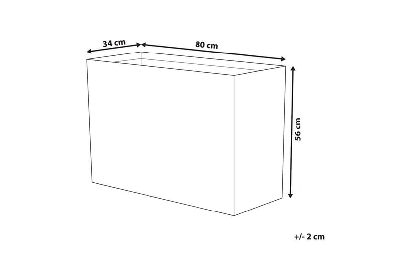 Trädgårdskruka Edessa Beige, 80x34x56 cm - Beige, 80x34x56 cm - Trädgård & spabad - Trädgårdsskötsel - Odling - Planteringskärl & blomkruka - Stor blomkruka