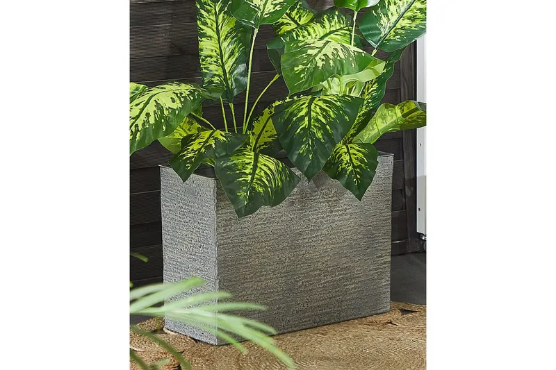 Trädgårdskruka Edessa Grå, 60x25x45 cm - Grå, 60x25x45 cm - Trädgård & spabad - Trädgårdsskötsel - Odling - Planteringskärl & blomkruka - Stor blomkruka