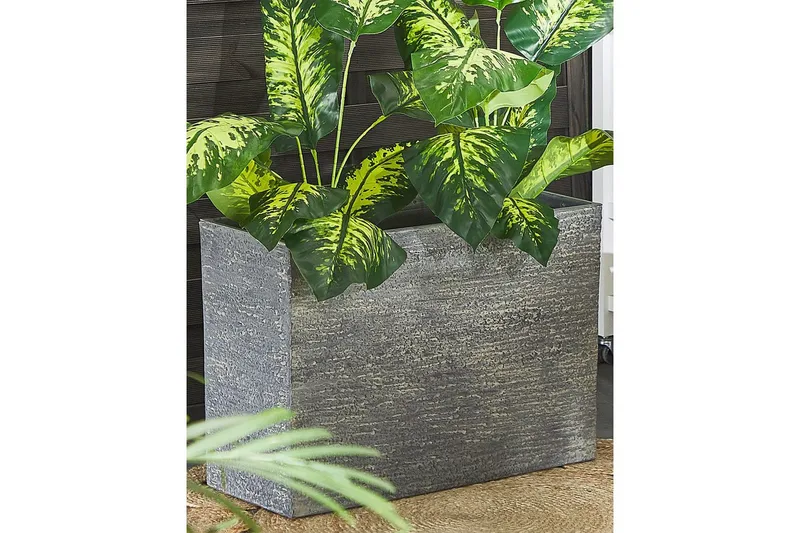 Trädgårdskruka Edessa Grå, 70x29x50 cm - Grå, 70x29x50 cm - Trädgård & spabad - Trädgårdsskötsel - Odling - Planteringskärl & blomkruka - Stor blomkruka