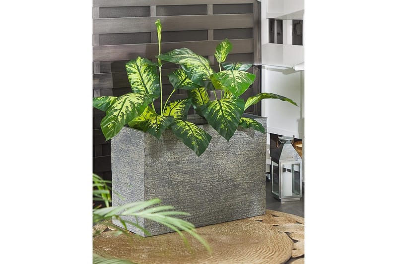 Trädgårdskruka Edessa Grå, 80x34x56 cm - Grå, 80x34x56 cm - Trädgård & spabad - Trädgårdsskötsel - Odling - Planteringskärl & blomkruka - Stor blomkruka