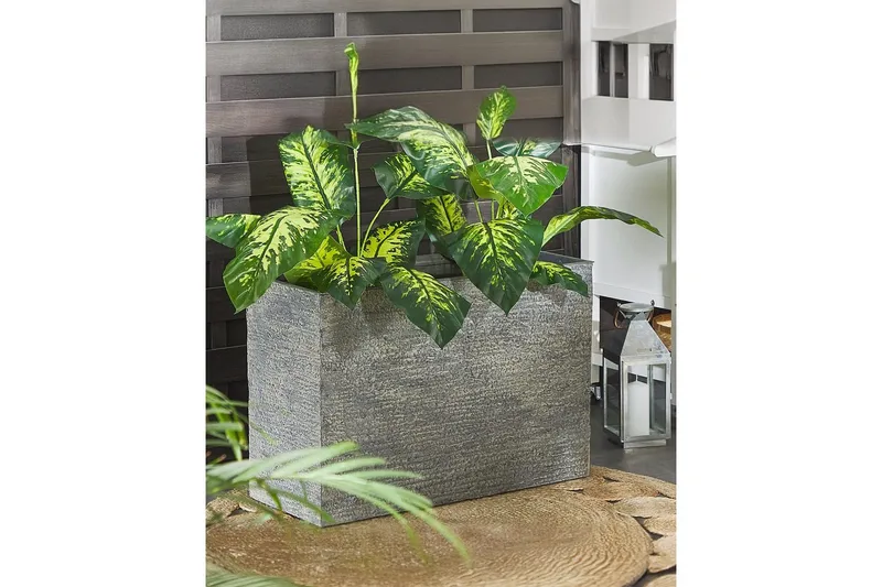 Trädgårdskruka Edessa Grå, 80x34x56 cm - Grå, 80x34x56 cm - Trädgård & spabad - Trädgårdsskötsel - Odling - Planteringskärl & blomkruka - Stor blomkruka