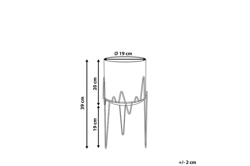 Trädgårdskruka Kalandra Blå/guld, 19x19x39 cm - Blå/guld, 19x19x39 cm - Trädgård & spabad - Trädgårdsskötsel - Odling - Planteringskärl & blomkruka - Stor blomkruka
