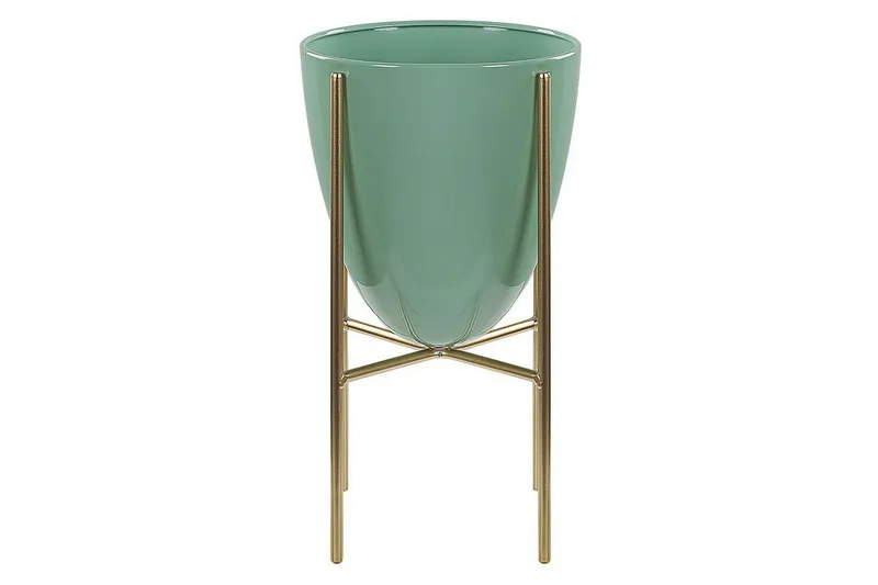 Trädgårdskruka Lefki Grön/guld, 16x16x31 cm, Grön/guld, 16x16x31 cm