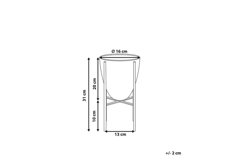 Trädgårdskruka Lefki Grön/guld, 16x16x31 cm - Grön/guld, 16x16x31 cm - Trädgård & spabad - Trädgårdsskötsel - Odling - Planteringskärl & blomkruka - Stor blomkruka