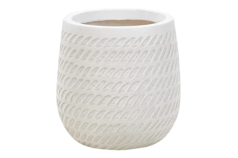 Trädgårdskruka Livadia Vit, 19x19x22 cm - Vit, 19x19x22 cm - Trädgård & spabad - Trädgårdsskötsel - Odling - Planteringskärl & blomkruka - Stor blomkruka