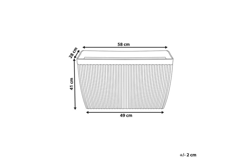 Trädgårdskruka Sisal 59x28x41 cm - 59x28x41 cm - Trädgård & spabad - Trädgårdsskötsel - Odling - Planteringskärl & blomkruka - Stor blomkruka