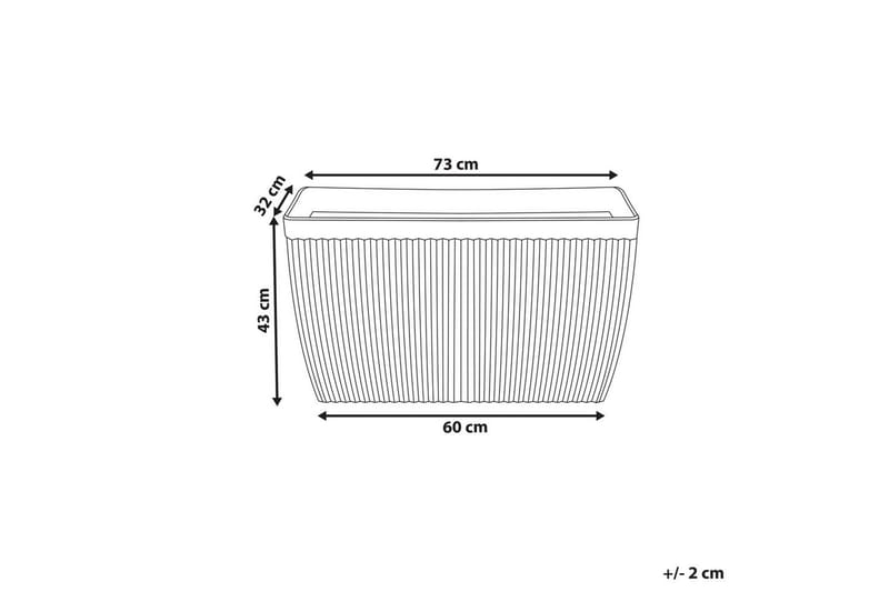 Trädgårdskruka Sisal 74x32x43 cm - 74x32x43 cm - Trädgård & spabad - Trädgårdsskötsel - Odling - Planteringskärl & blomkruka - Stor blomkruka