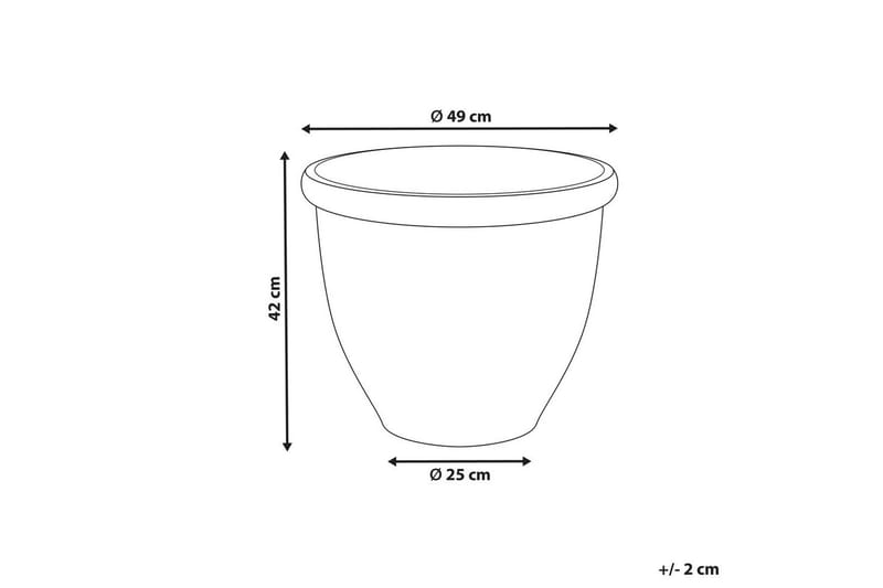 Trädgårdskruka Tesalia Grå - Grå - Trädgård & spabad - Trädgårdsskötsel - Odling - Planteringskärl & blomkruka - Stor blomkruka