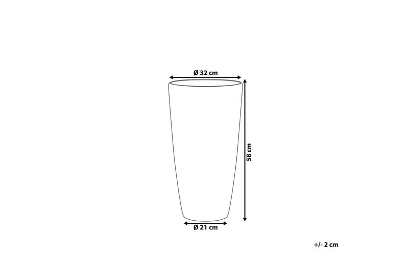 Trädgårdskruka Tseria Vit, 32x32x58 cm - Vit, 32x32x58 cm - Trädgård & spabad - Trädgårdsskötsel - Odling - Planteringskärl & blomkruka - Stor blomkruka