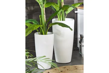 Trädgårdskruka Tseria Vit, 32x32x58 cm - Vit, 32x32x58 cm - Trädgård & spabad - Trädgårdsskötsel - Odling - Planteringskärl & blomkruka - Stor blomkruka