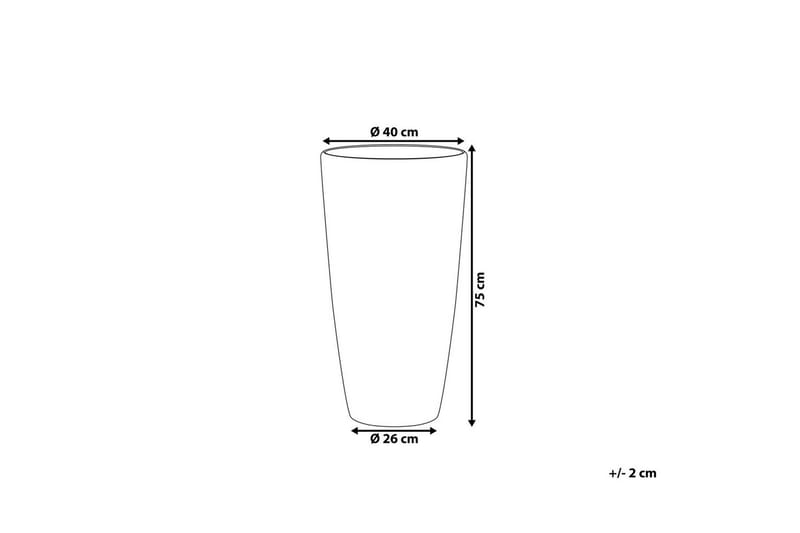 Trädgårdskruka Tseria Vit, 40x40x75 cm - Vit, 40x40x75 cm - Trädgård & spabad - Trädgårdsskötsel - Odling - Planteringskärl & blomkruka - Stor blomkruka