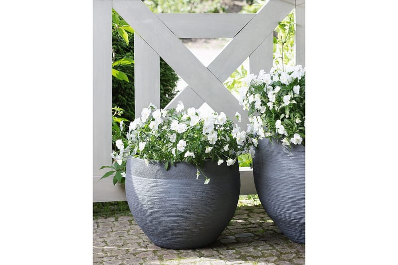 Trädgårdskruka Zakros Grå - Grå - Trädgård & spabad - Trädgårdsskötsel - Odling - Planteringskärl & blomkruka - Stor blomkruka