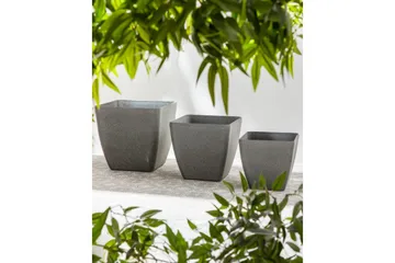 Trädgårdskruka Zeli set om 2 34x34x34 cm - 34x34x34 cm - Trädgård & spabad - Trädgårdsskötsel - Odling - Planteringskärl & blomkruka - Stor blomkruka