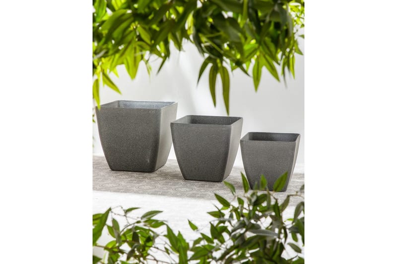 Trädgårdskruka Zeli set om 2 34x34x34 cm - 34x34x34 cm - Trädgård & spabad - Trädgårdsskötsel - Odling - Planteringskärl & blomkruka - Stor blomkruka