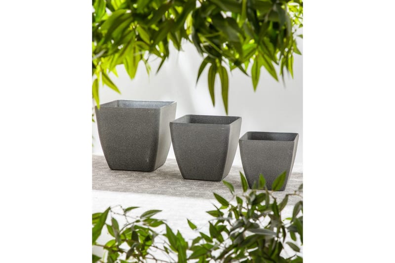 Trädgårdskruka Zeli set om 2 49x49x49 cm - 49x49x49 cm - Trädgård & spabad - Trädgårdsskötsel - Odling - Planteringskärl & blomkruka - Stor blomkruka