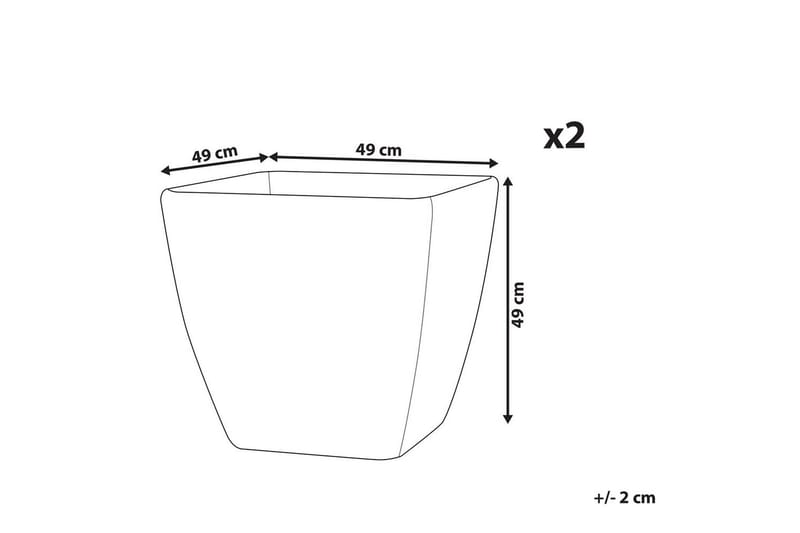 Trädgårdskruka Zeli set om 2 49x49x49 cm - 49x49x49 cm - Trädgård & spabad - Trädgårdsskötsel - Odling - Planteringskärl & blomkruka - Stor blomkruka